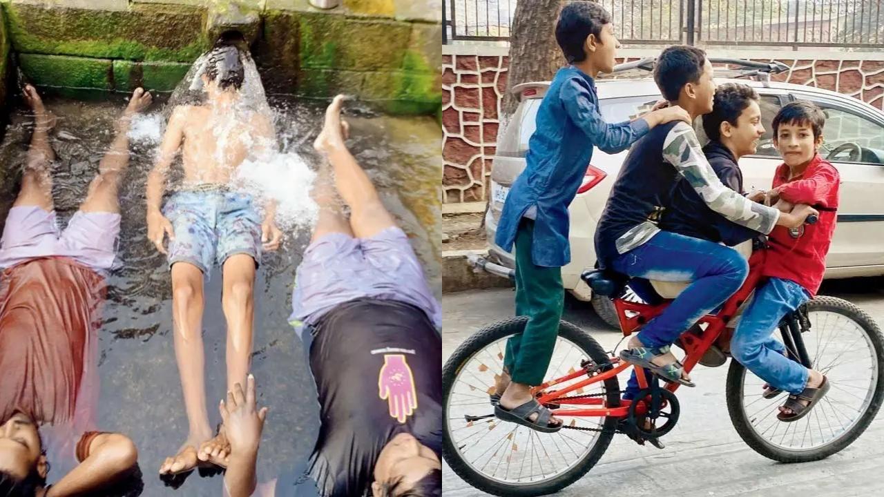 From escaping heat in cool water to cycling together, kids enjoy summer break